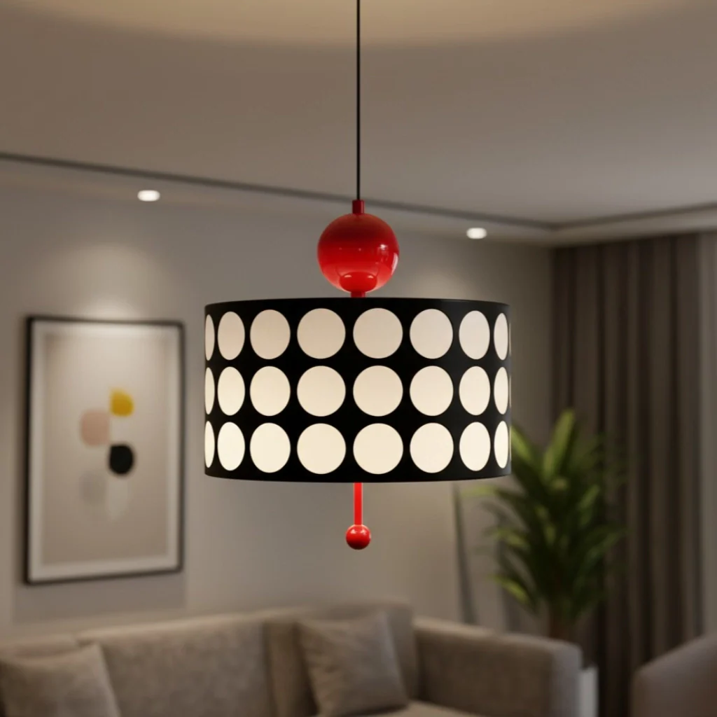 Modern Lattice Pendant Light | Glass Shade with Dynamic Projections | Artistic Design for Kitchen and Living Spaces 8