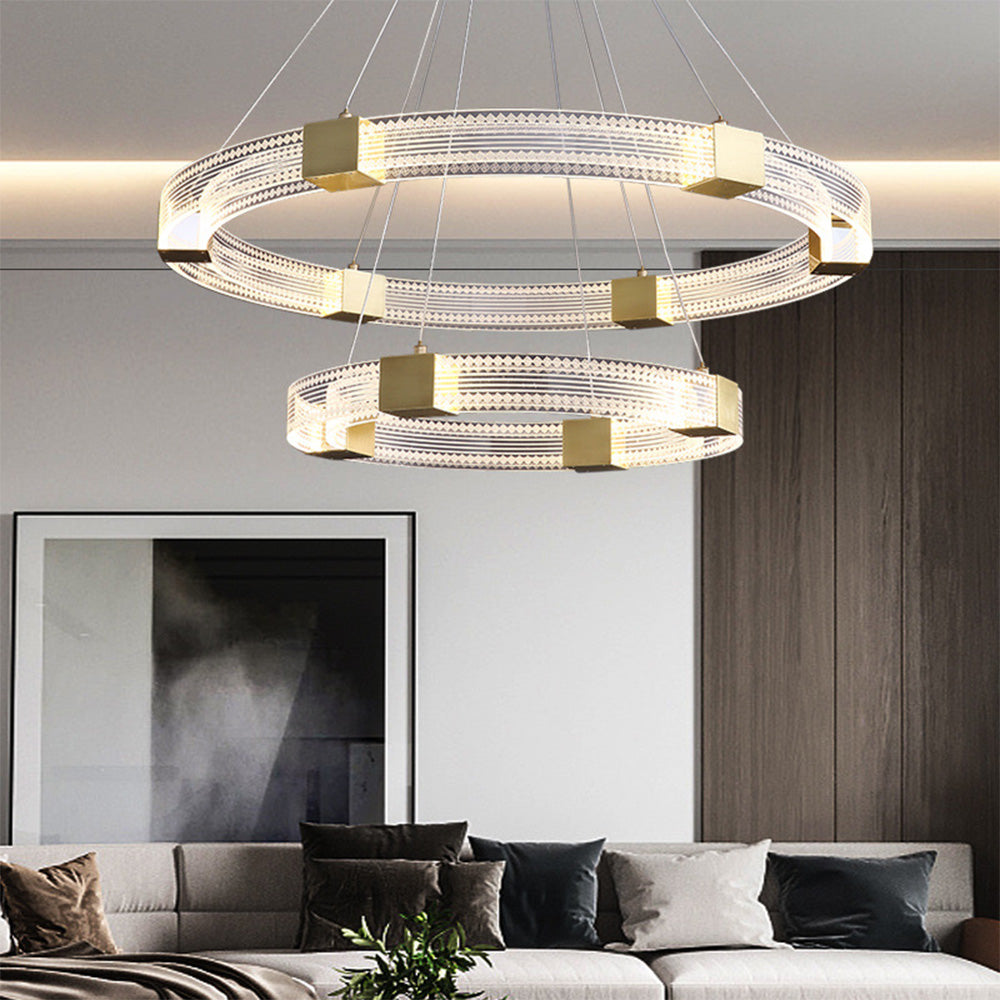 Arisha Metal Ring Pendant Light | 1-2 Ring/Oval | 50-100cm