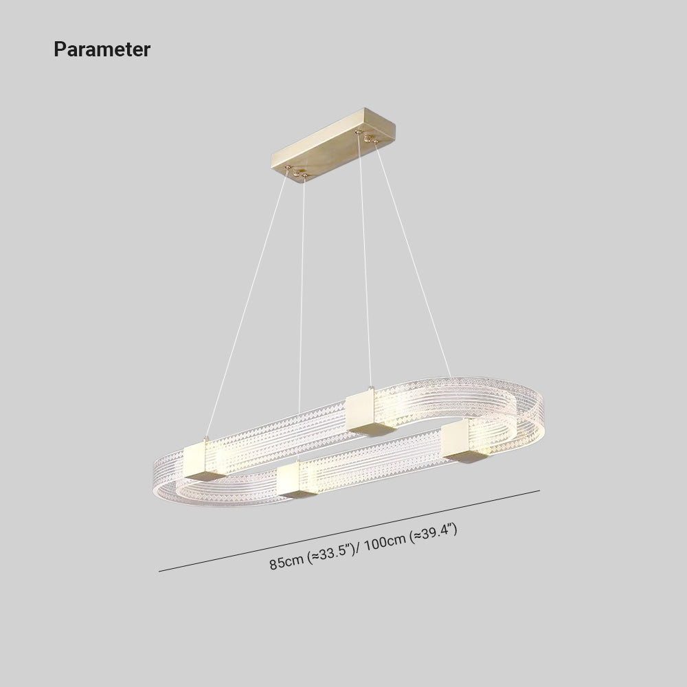 Arisha Metal Ring Pendant Light | 1-2 Ring/Oval | 50-100cm