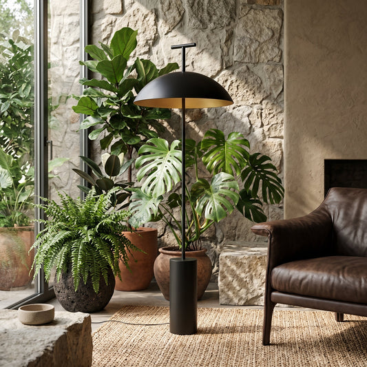 Modern Minimalist Floor Lamp with Rounded Shade for Soft Illumination - Ideal for Living Room and Reading 0