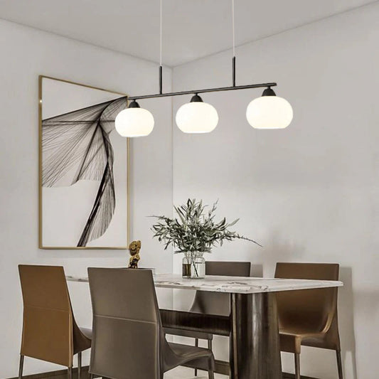 Modern Nordic Black Pendant Light with Adjustable Height | Elegant Lighting for Dining Rooms 0