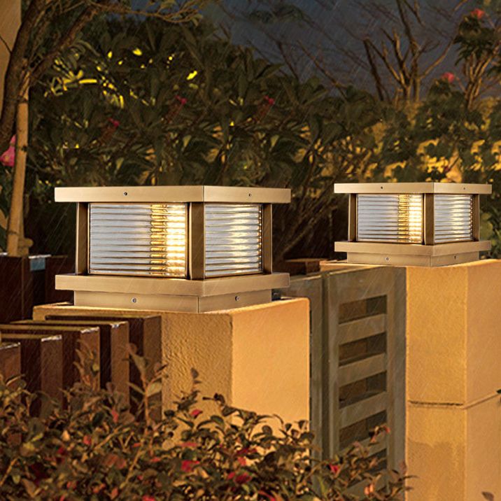 Modern Outdoor Lamp | Rectangular Solar Light Fixture with Elegant Design | Stylish Lighting for Gardens and Patios 3