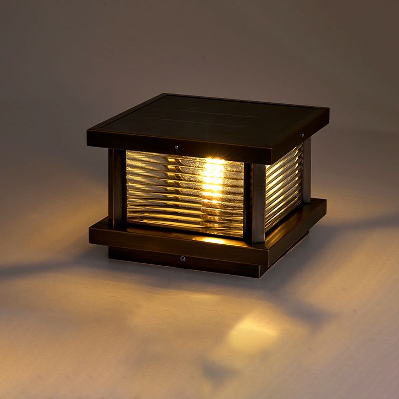 Modern Outdoor Lamp | Rectangular Solar Light Fixture with Elegant Design | Stylish Lighting for Gardens and Patios 6