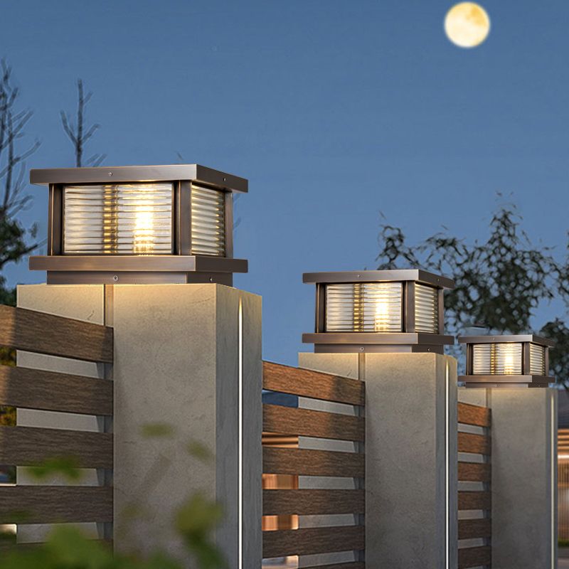 Modern Outdoor Lamp | Rectangular Solar Light Fixture with Elegant Design | Stylish Lighting for Gardens and Patios 9