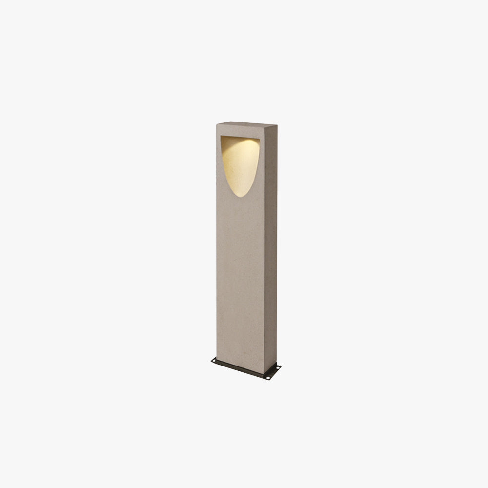 Stone Metal Outdoor Path Light | Grey