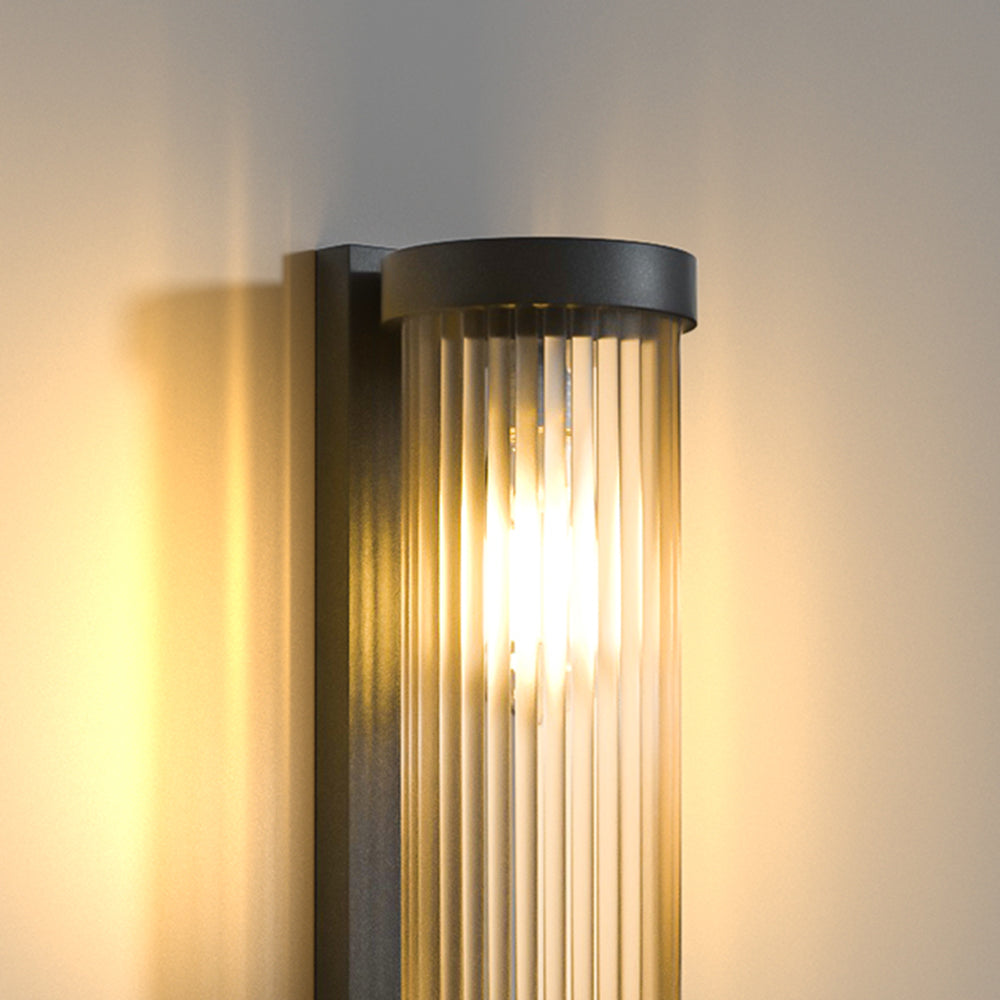 Modern Outdoor Solar Lights | Cylindrical Metal & Glass Design with Color Changing Options | Waterproof IP65 for Garden Illumination 5