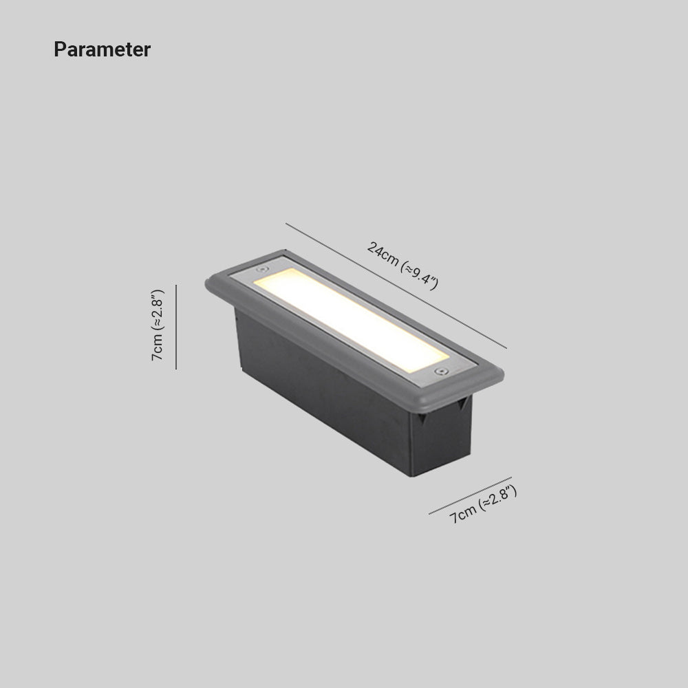 Rectangular Outdoor Deck Light | Black