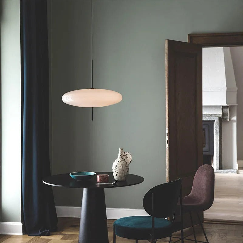 Modern Oval Pendant Light | Elegant Acrylic Shade with Adjustable Height | Perfect for Kitchen Island or Dining Room 7