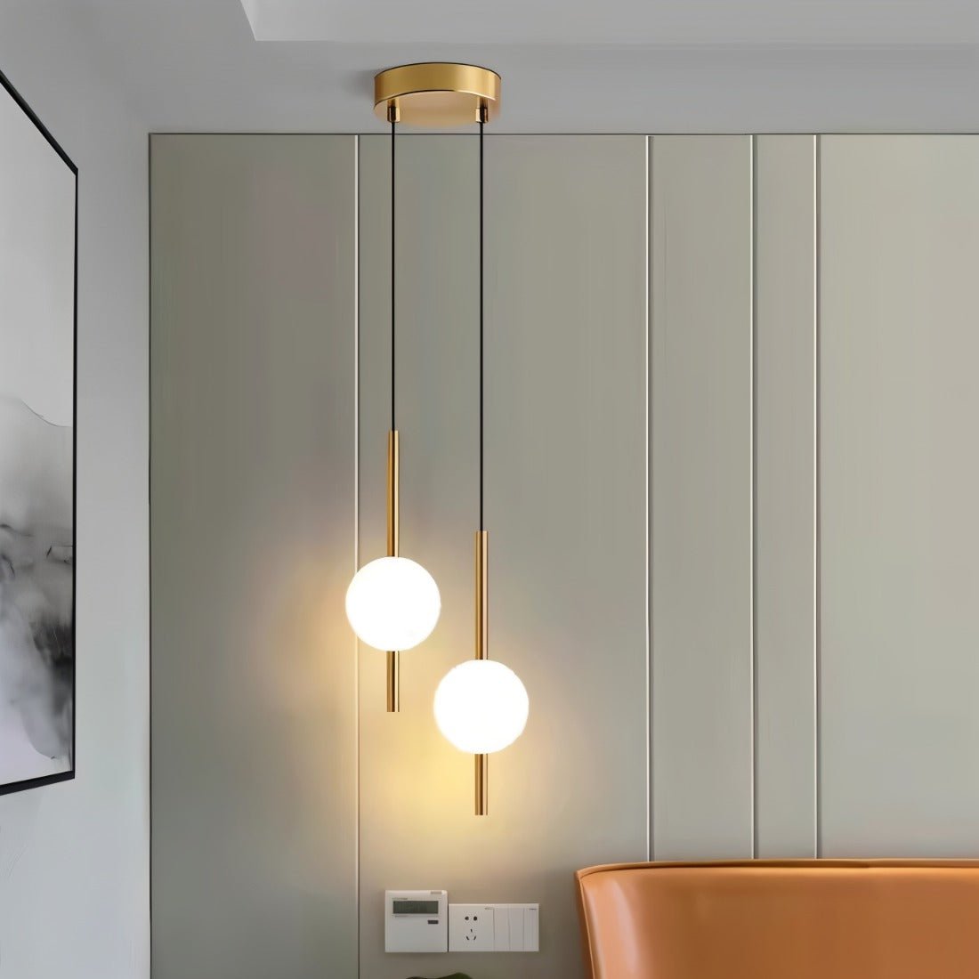 Modern Pendant Light | Acrylic Ball Design with Adjustable Cord | Chic Lighting for Home Decor 1