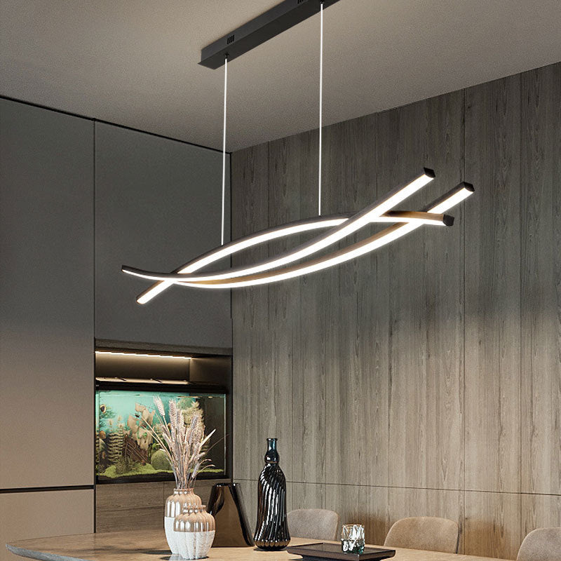Modern Pendant Light | Adjustable Height Aluminum Hanging Lights | Elegant Design for Cozy Kitchen Ambiance 2