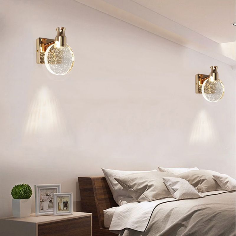 Kristy Round Crystal Wall Lamp | 2 Colours