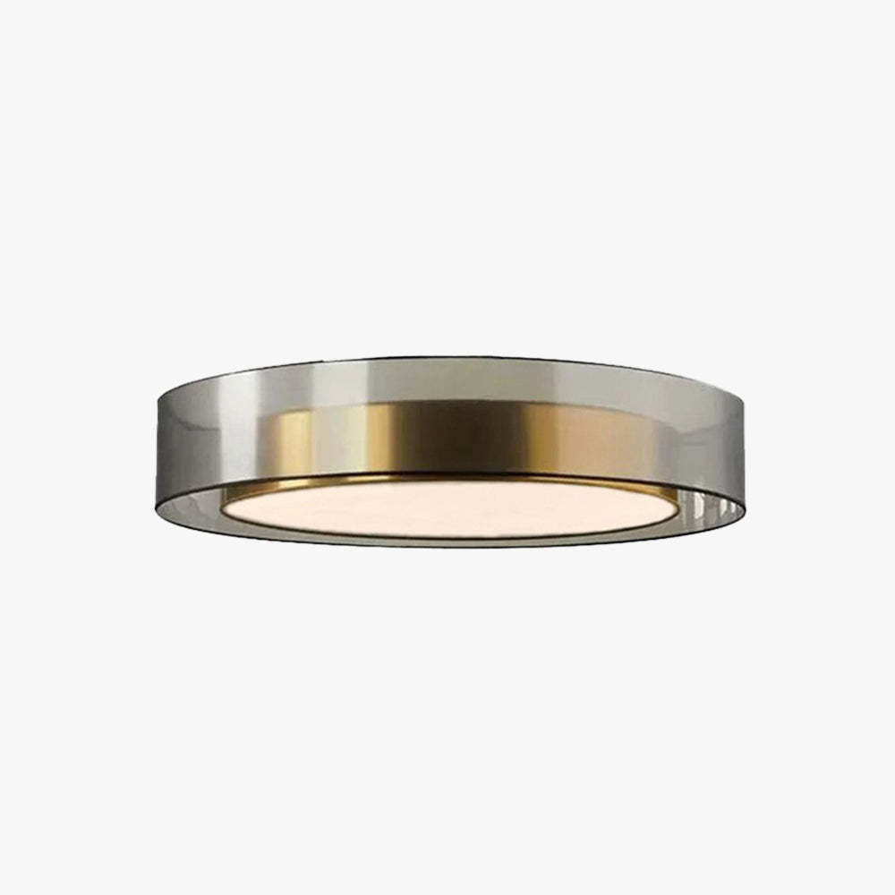 Modern Round Flush Mount Ceiling Light with Elegant Gold Finish | LED Fixture for Stylish Illumination 1