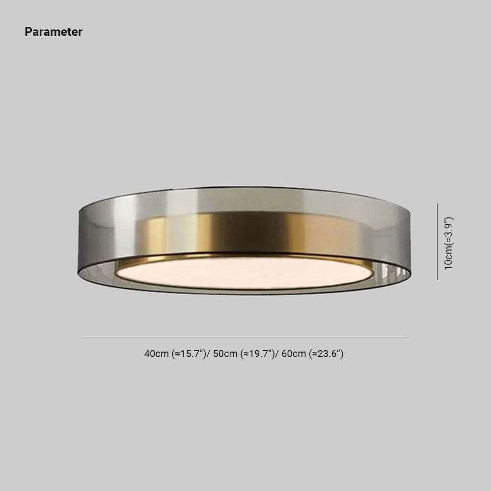 Modern Round Flush Mount Ceiling Light with Elegant Gold Finish | LED Fixture for Stylish Illumination 4