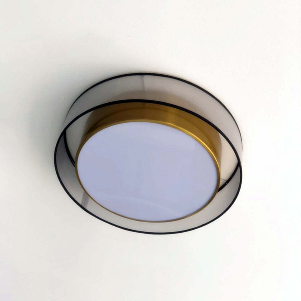 Modern Round Flush Mount Ceiling Light with Elegant Gold Finish | LED Fixture for Stylish Illumination 5