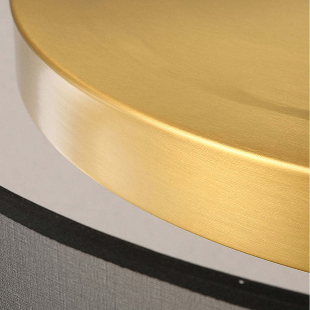 Modern Round Flush Mount Ceiling Light with Elegant Gold Finish | LED Fixture for Stylish Illumination 6