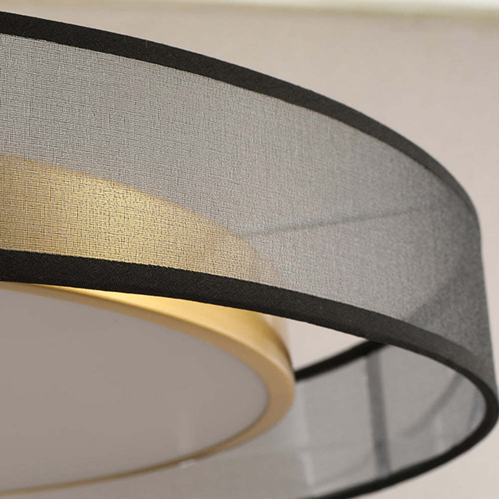 Modern Round Flush Mount Ceiling Light with Elegant Gold Finish | LED Fixture for Stylish Illumination 7