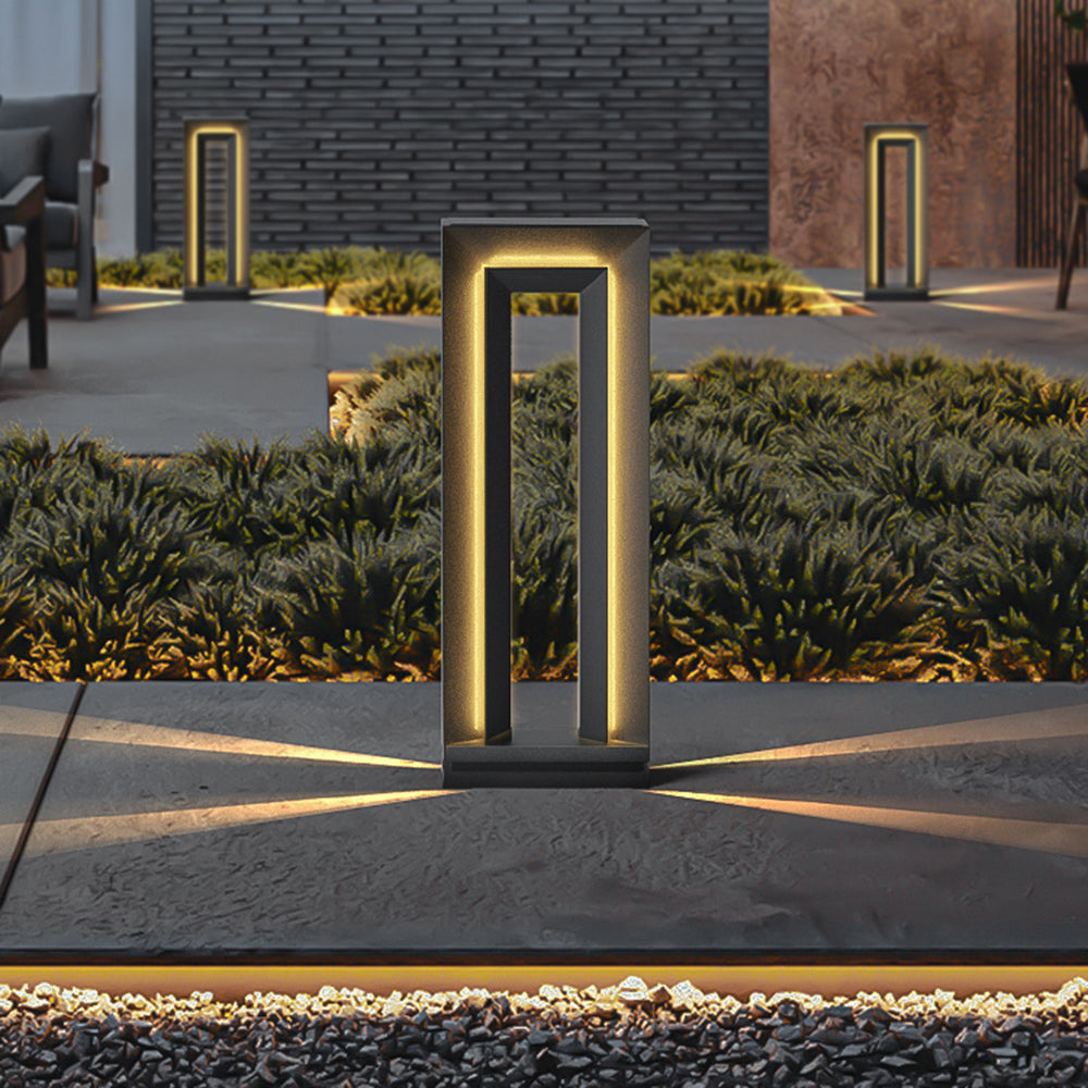 Modern Solar Outdoor Path Light | Black