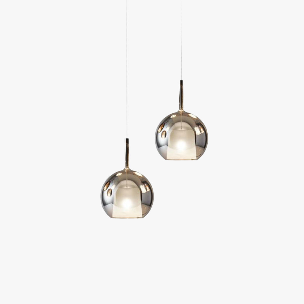 Valentina Sphere Glass Pendant Light | D 15-25cm | Amber, Smoke Grey or Clear