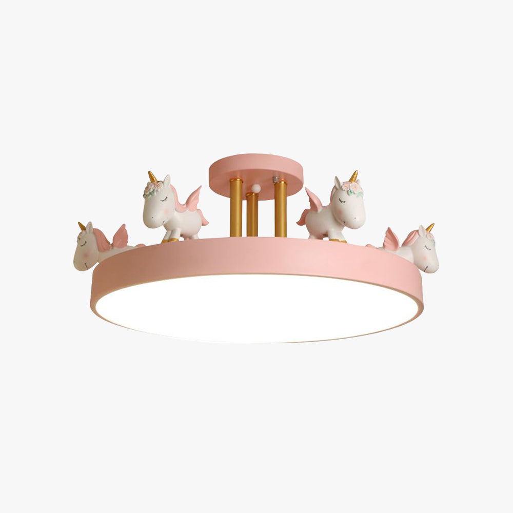 Modern Unicorn Flush Mount Ceiling Light with Dimmable Feature | Unique Design for Cozy Spaces 1