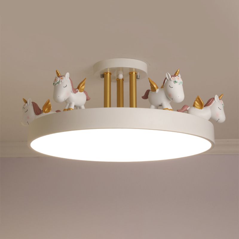 Modern Unicorn Flush Mount Ceiling Light with Dimmable Feature | Unique Design for Cozy Spaces 10