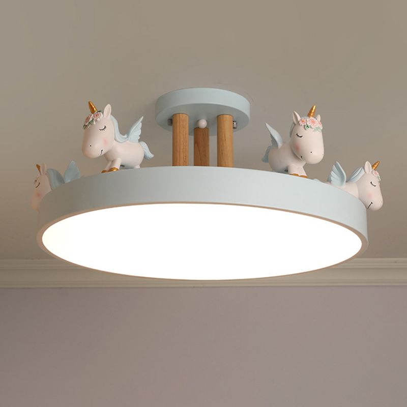Modern Unicorn Flush Mount Ceiling Light with Dimmable Feature | Unique Design for Cozy Spaces 2