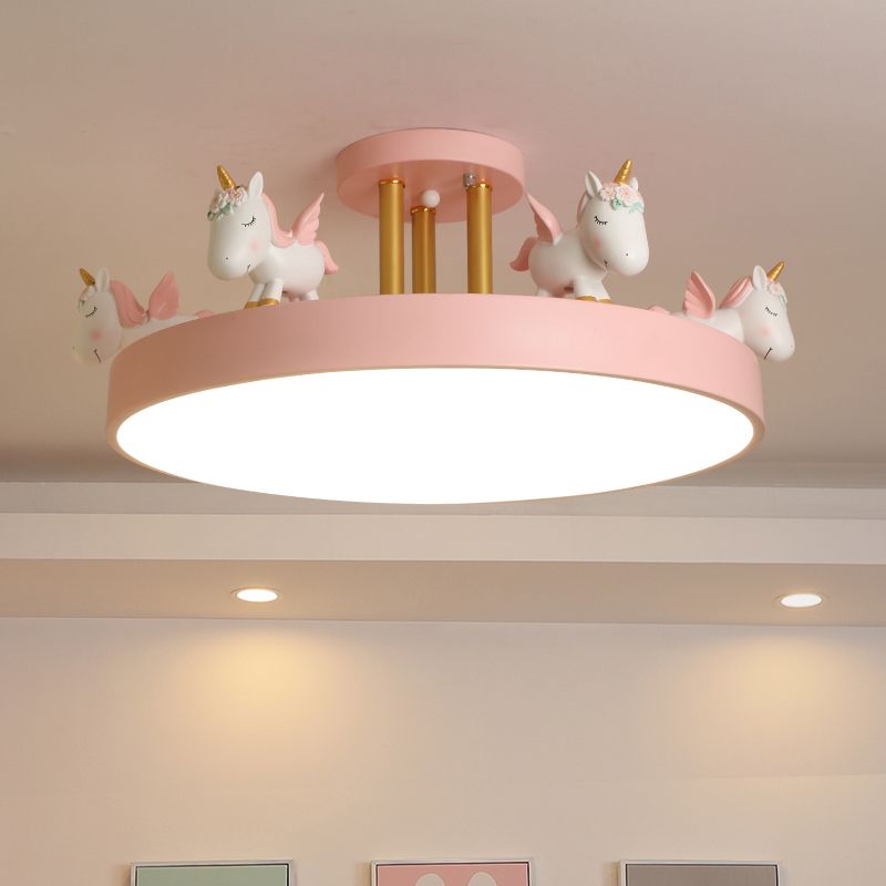 Modern Unicorn Flush Mount Ceiling Light with Dimmable Feature | Unique Design for Cozy Spaces 3