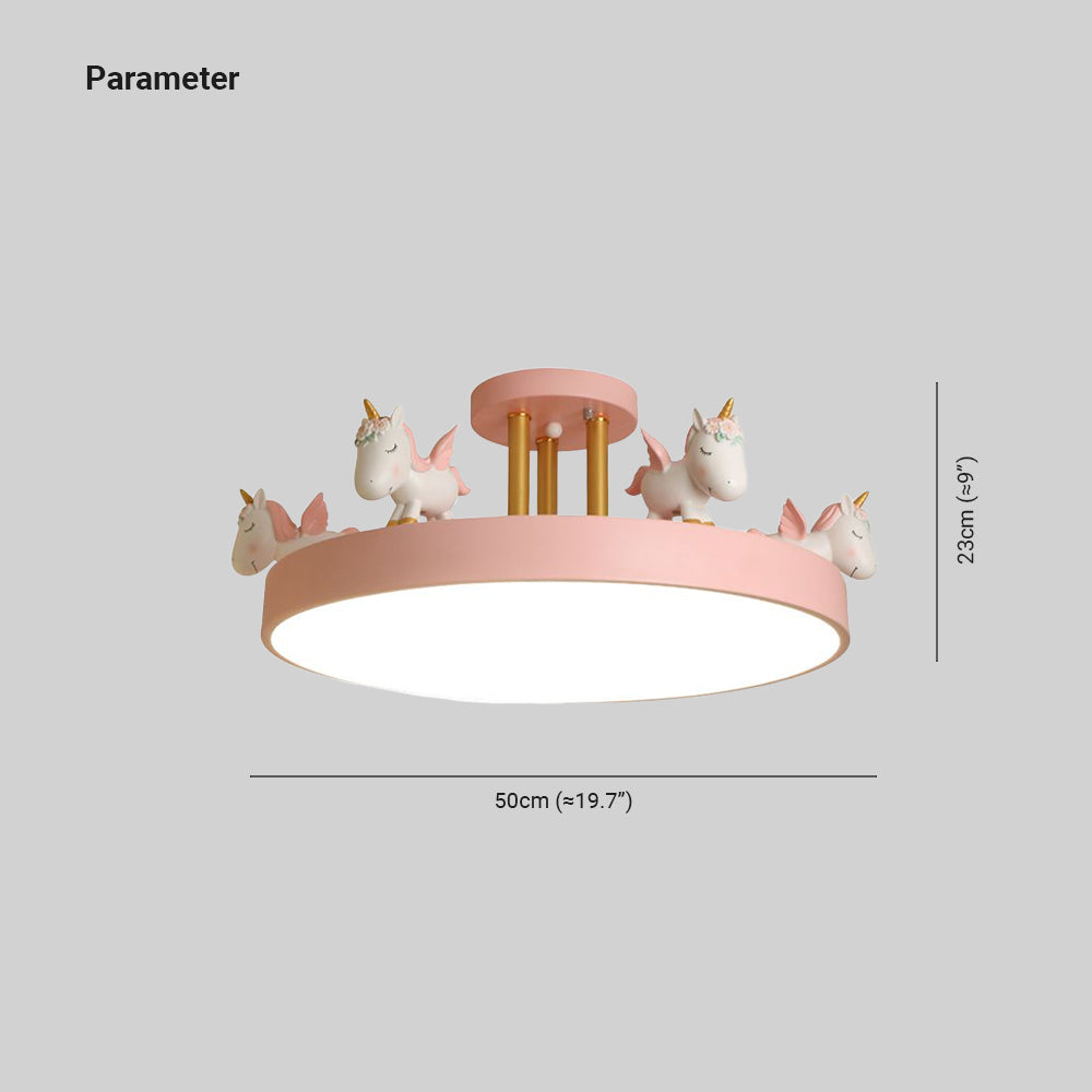 Modern Unicorn Flush Mount Ceiling Light with Dimmable Feature | Unique Design for Cozy Spaces 4