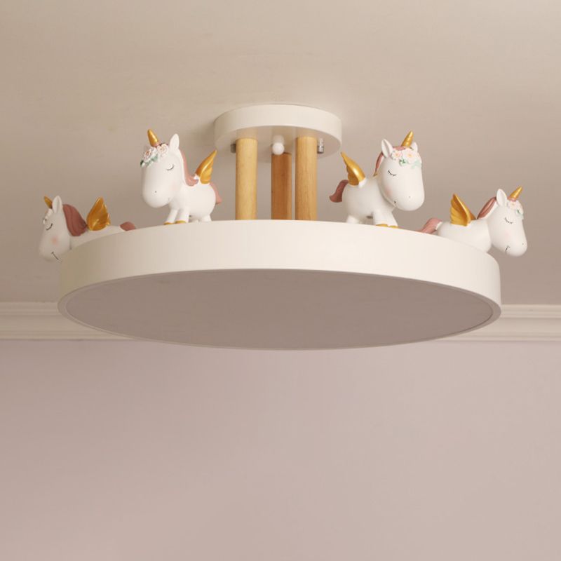 Modern Unicorn Flush Mount Ceiling Light with Dimmable Feature | Unique Design for Cozy Spaces 5