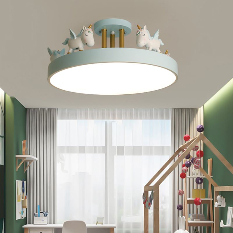 Modern Unicorn Flush Mount Ceiling Light with Dimmable Feature | Unique Design for Cozy Spaces 6