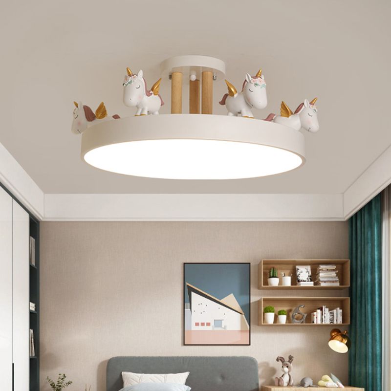 Modern Unicorn Flush Mount Ceiling Light with Dimmable Feature | Unique Design for Cozy Spaces 7