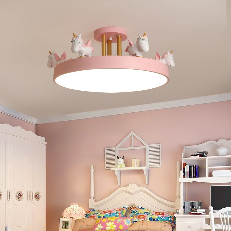 Modern Unicorn Flush Mount Ceiling Light with Dimmable Feature | Unique Design for Cozy Spaces 8
