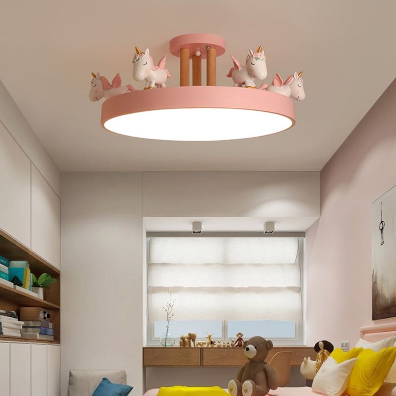 Modern Unicorn Flush Mount Ceiling Light with Dimmable Feature | Unique Design for Cozy Spaces 9