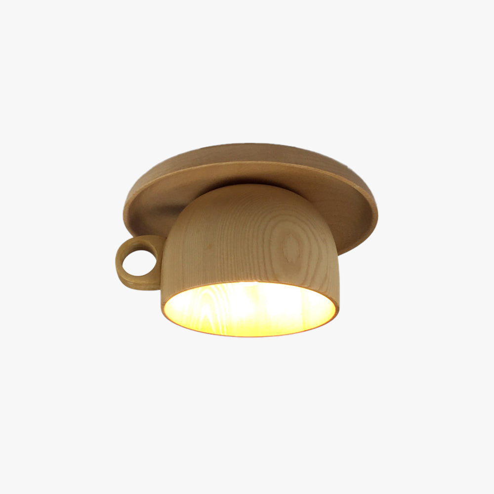 Modern Wood Flush Mount Ceiling Light Fixture with Elegant Design | Stylish LED Illumination for Bedroom and Living Room 1