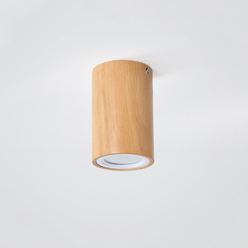 Muto Cylindrical Wood Downlight, Hardwood & Acrylic, H10/H15/H20 | White or Warm White LED | Moisture-Resistant