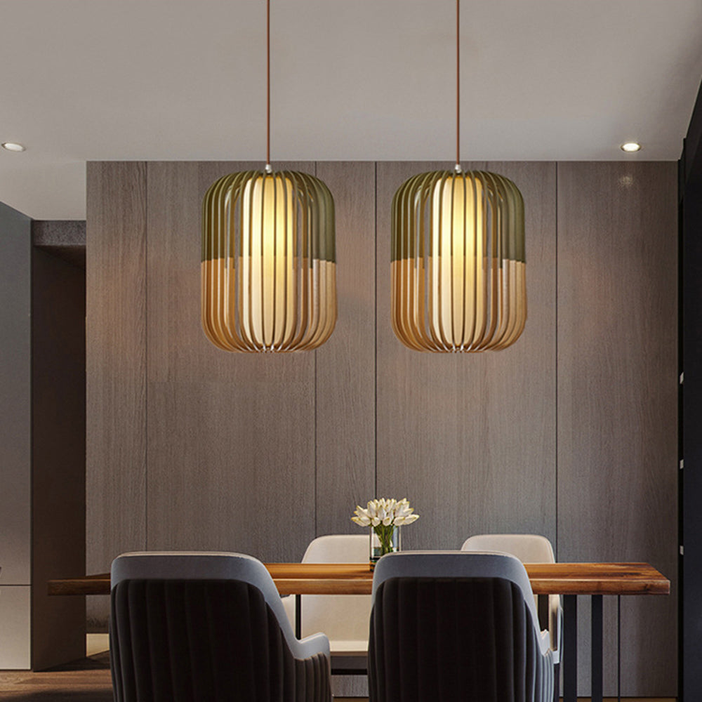 Modern Wood Pendant Light with Adjustable 3-Color Lighting | Elegant Design for Cozy Kitchen Ambiance 2