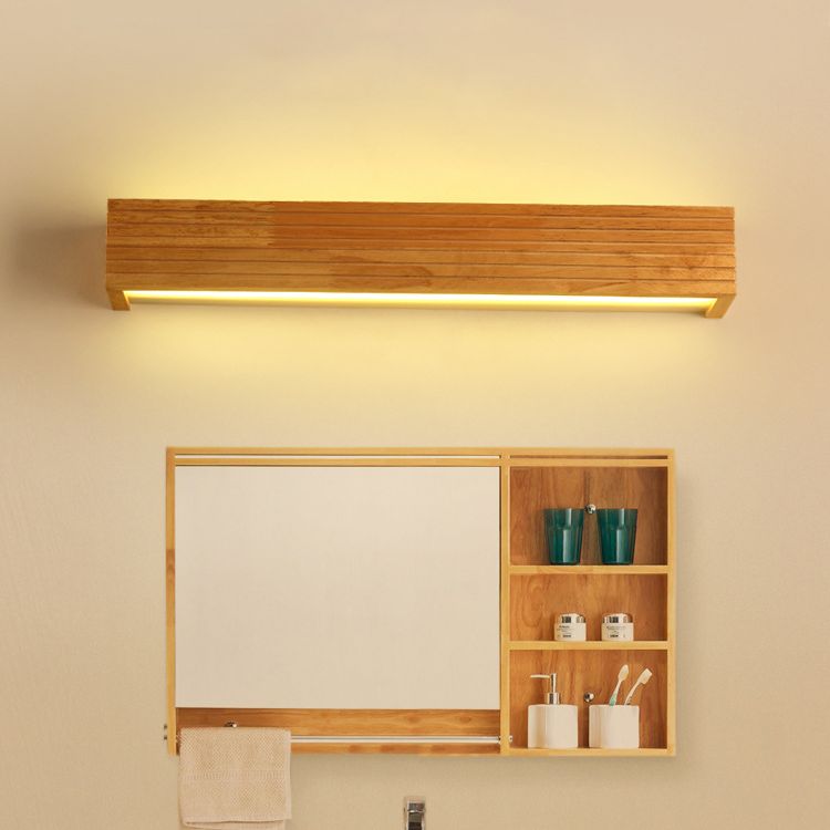 Modern Wooden Wall Light | Dimmable LED Sconce for Stylish Bathroom and Bedroom Ambiance 5