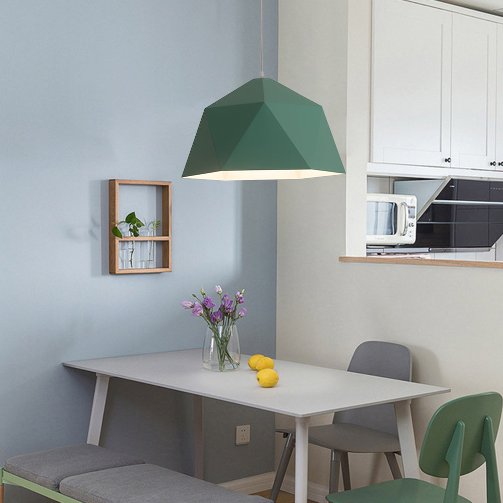 Morandi Collection | Black Pendant Light with Unique Triangular Pattern | Elegant Design for Kitchen Island Illumination 11