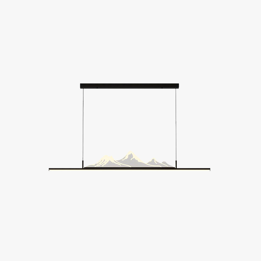 Mountain Shape | Black Pendant Light with Dimmable Feature | Elegant Design for Living Room and Bedroom 1