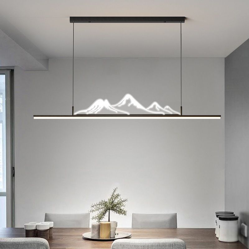 Mountain Shape | Black Pendant Light with Dimmable Feature | Elegant Design for Living Room and Bedroom 2