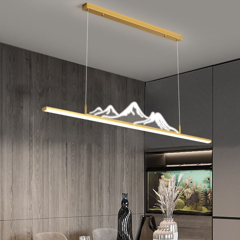 Mountain Shape | Black Pendant Light with Dimmable Feature | Elegant Design for Living Room and Bedroom 4