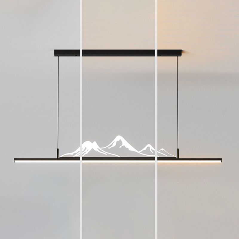 Mountain Shape | Black Pendant Light with Dimmable Feature | Elegant Design for Living Room and Bedroom 7