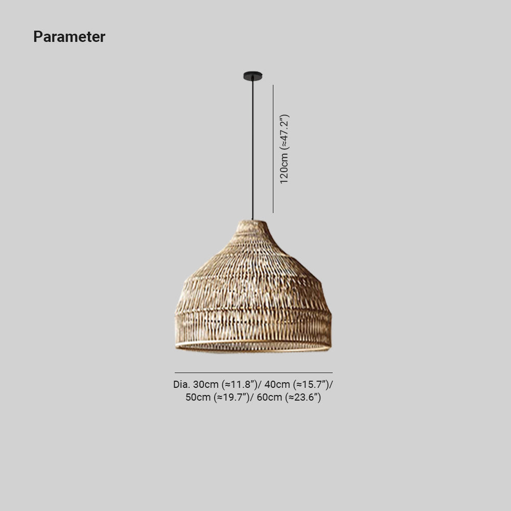 Muto | Japanese Rattan Pendant Light with Intricate Weaving Design | Elegant Lighting for Cozy Spaces 4