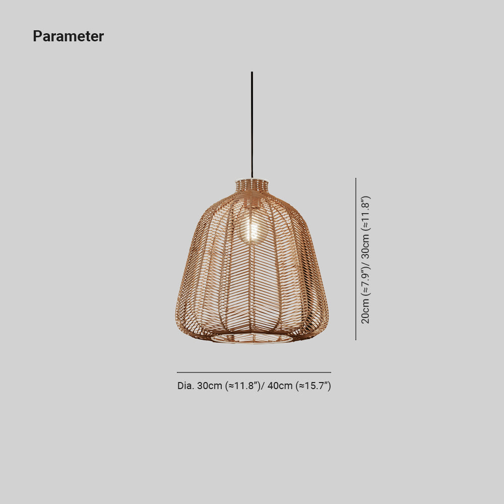Muto | Minimalist LED Pendant Light with Hand-Woven Rattan | Elegant Lighting for Living Room and Bedroom 3