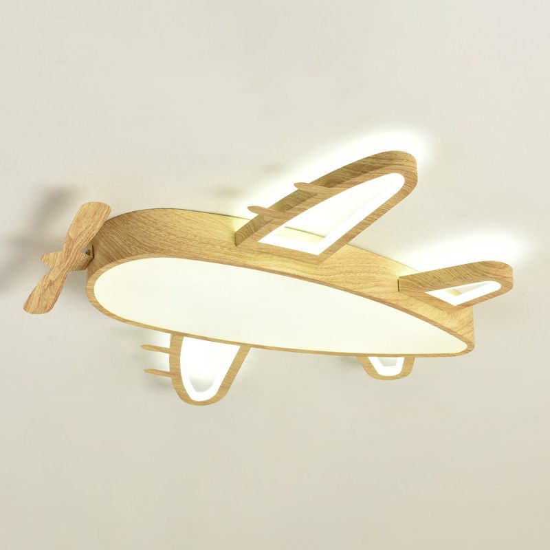 Muto Pumpkin Art Deco Ceiling Light, Metal & Wood, 52cm or 66cm | Wood or Dark Wood | Warm, 3-Temp or Dimmable