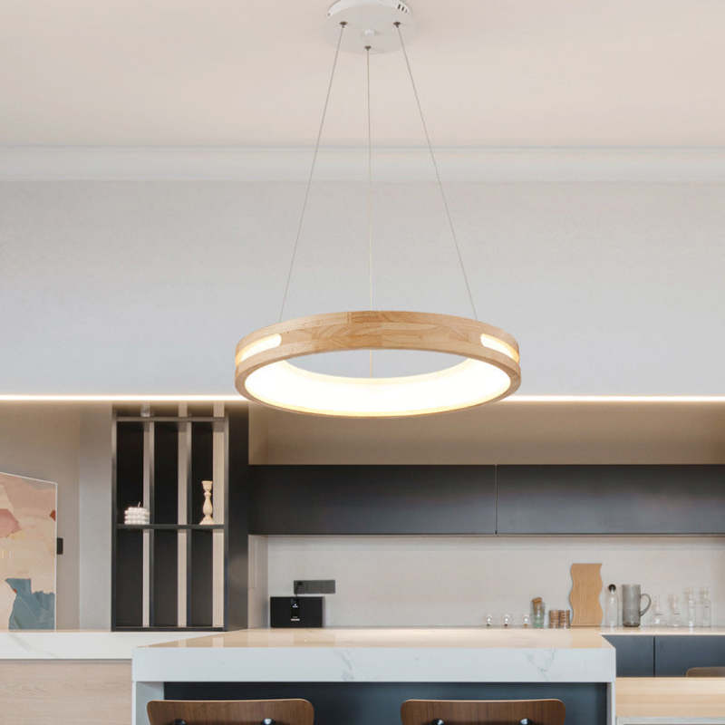 Muto Modern Wood LED Pendant Light | Model A/B/C/D