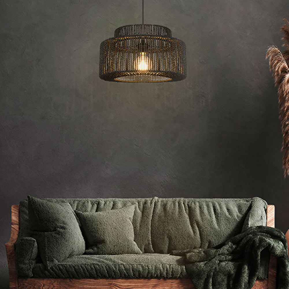 Muto Rattan Drum Pendant Light | Model A/B | Dia30-60cm
