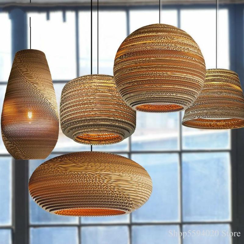 Muto Rustic Paper Pendant Light | 7 Shapes | 12 Variants