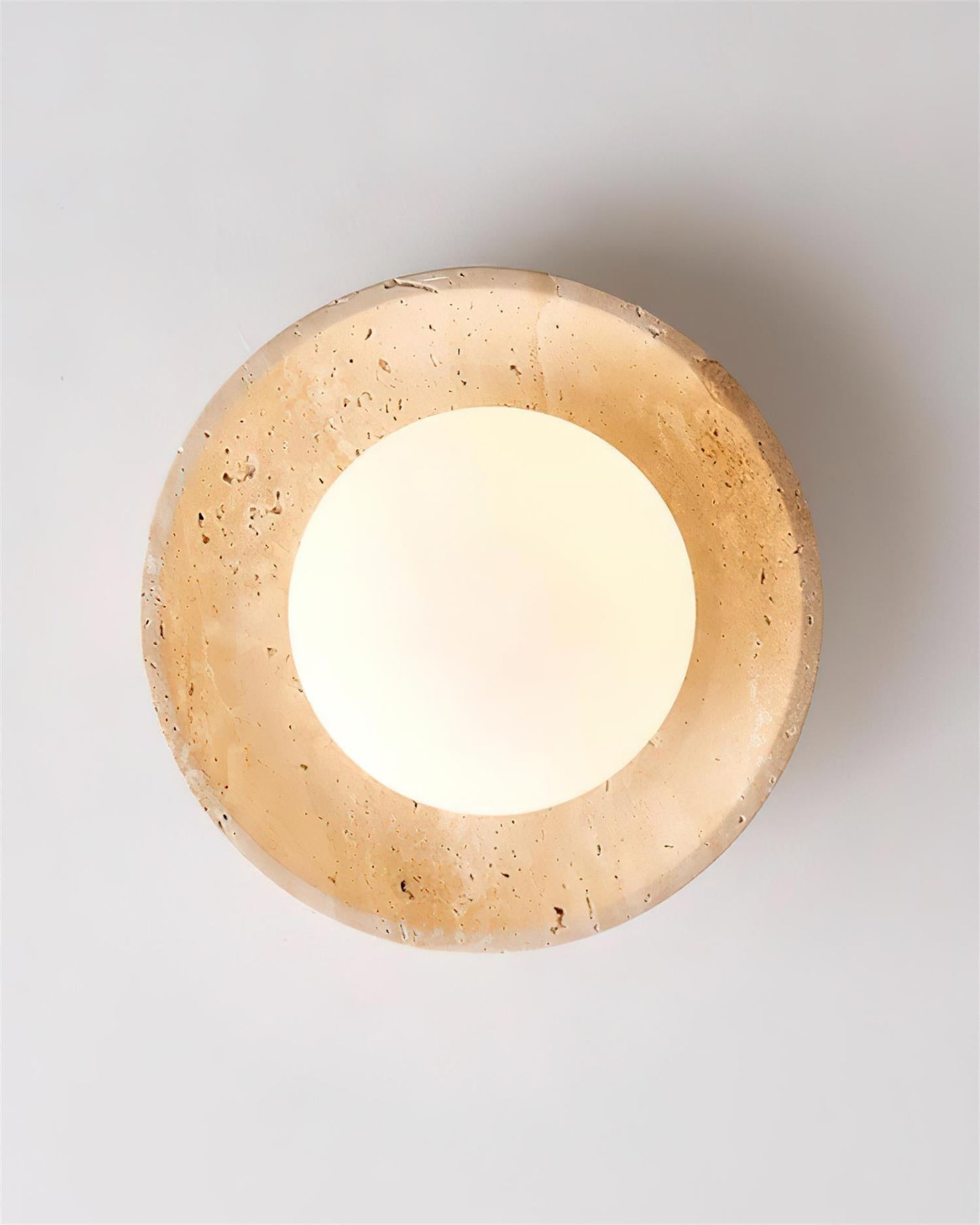 Mylie | Travertine Ceiling Light with Wood Canopy | Elegant Design for Modern Spaces 3