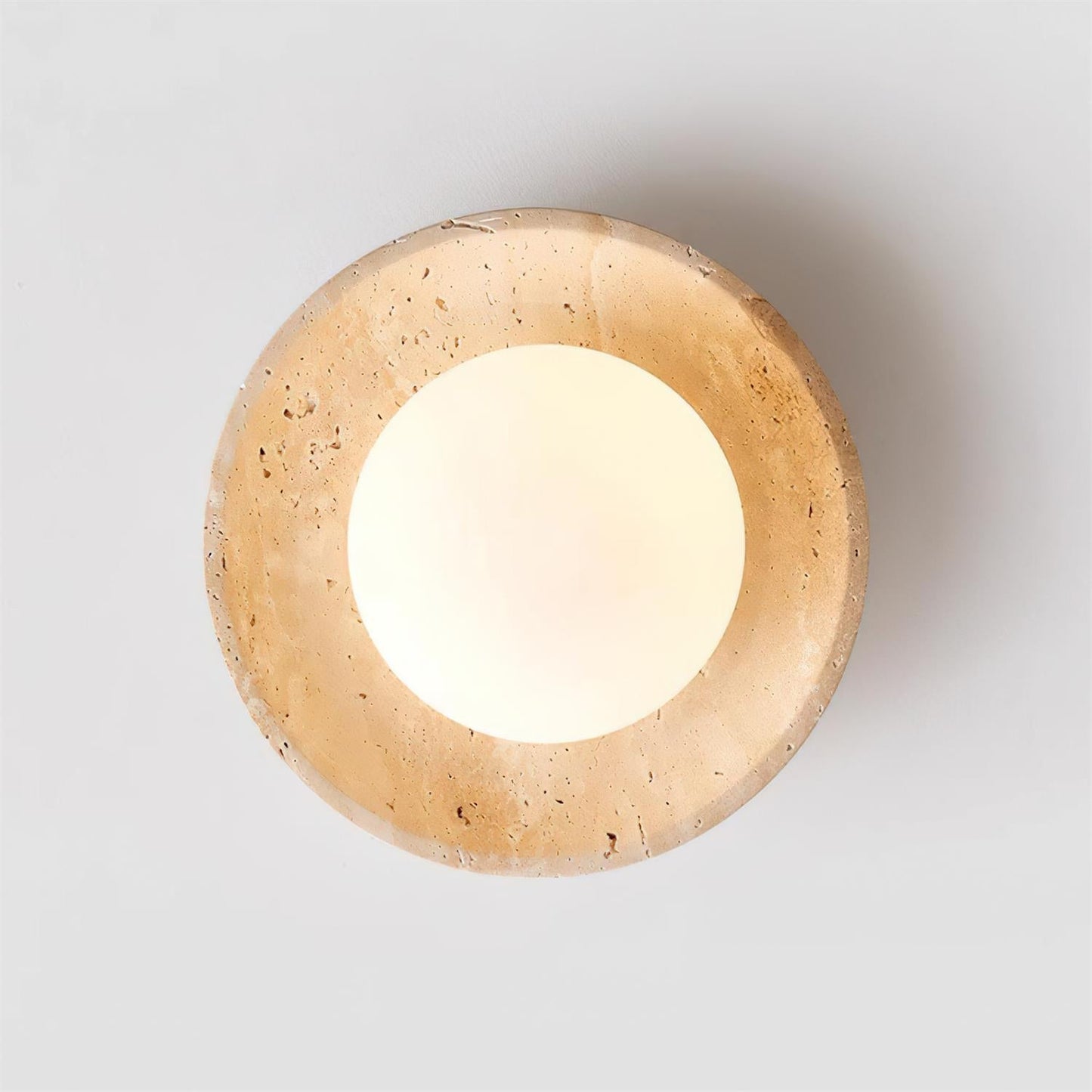 Mylie | Travertine Ceiling Light with Wood Canopy | Elegant Design for Modern Spaces 4