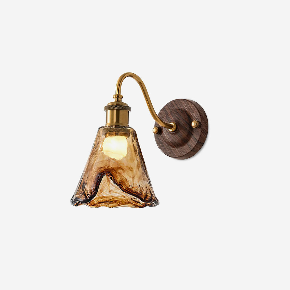 Amberveil Vintage Glass Wall Light